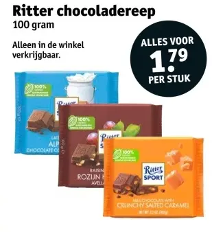 Aanbieding: chocoladereep