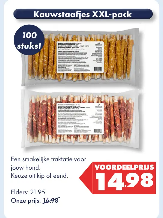 Aanbieding: Kauwstaafjes XXL-pack