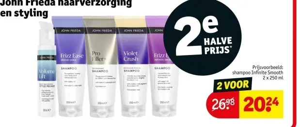 Aanbieding: John Frieda haarverzorging en styling