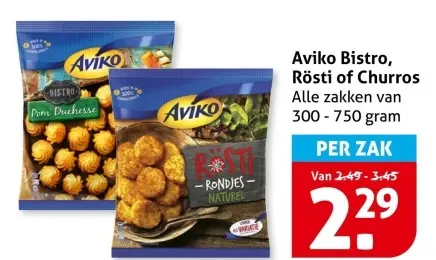Aanbieding: Aviko Bistro, Rösti of Churros