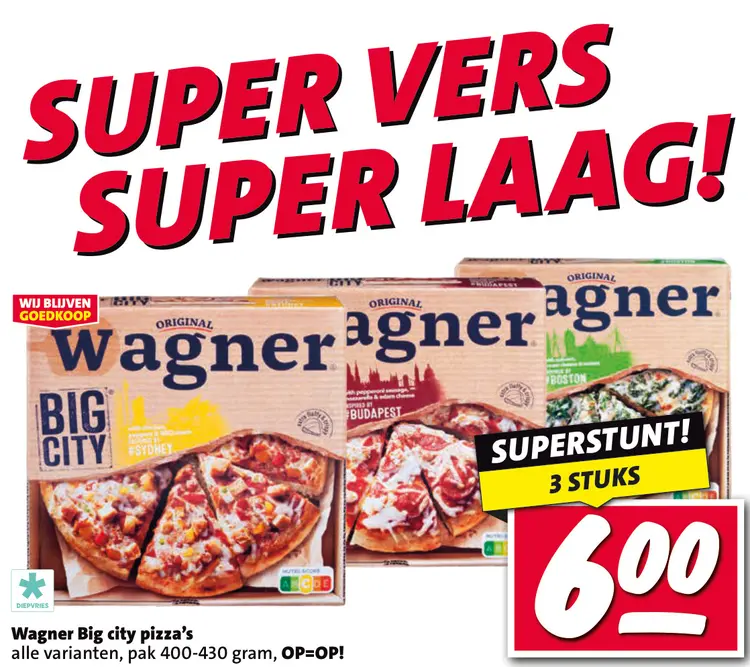 Aanbieding: Big city pizza's