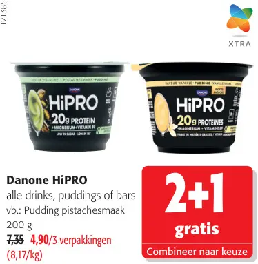 Promotie: Danone HiPRO alle drinks, pudding of bars