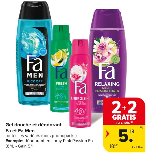 Offre: Gel douche et déodorant
