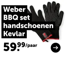 Promotie: BBQ set handschoenen Kevlar