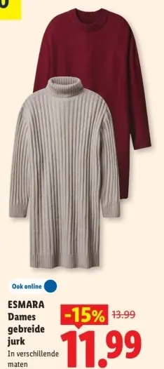Aanbieding: ESMARA Dames gebreide jurk