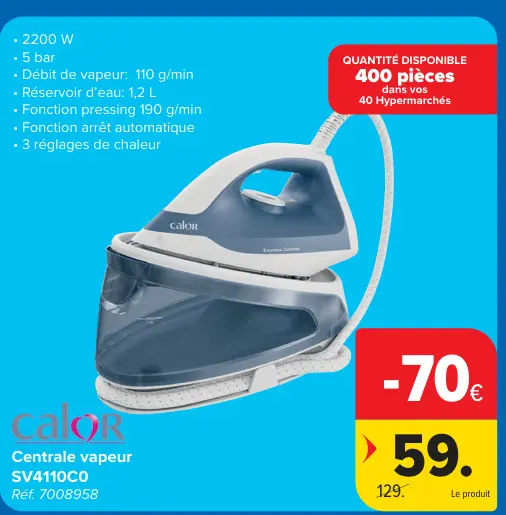 Offre: Centrale vapeur SV4110C0