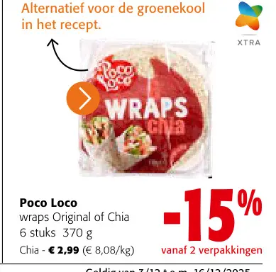Promotie: wraps Original of Chia