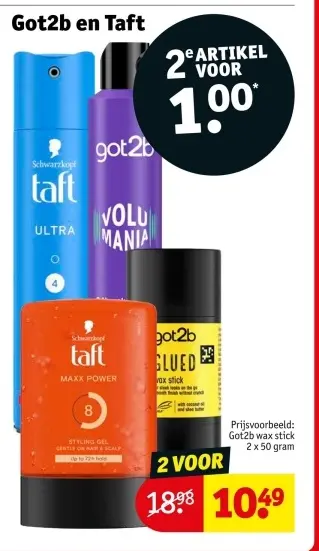 Aanbieding: Got2b en Taft