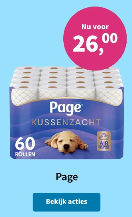 Promotie: Page toiletpapier Kussen zacht