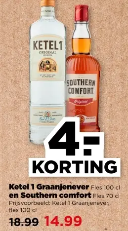 Aanbieding: Ketel 1 Graanjenever en Southern comfort