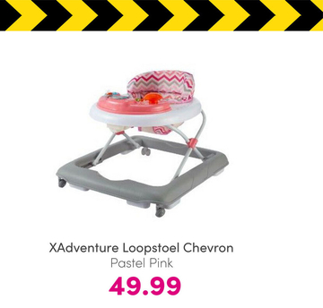 Aanbieding: XAdventure Loopstoel Chevron Pastel Pink