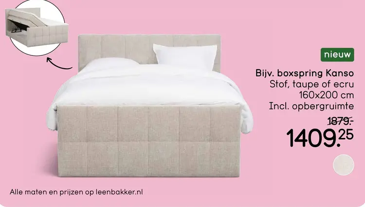 Aanbieding: Boxspring Kanso