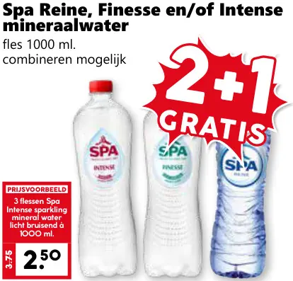 Aanbieding: Reine, Finesse en/of Intense mineraalwater