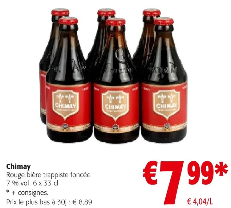 Offre: Chimay Rouge bière trappiste foncée