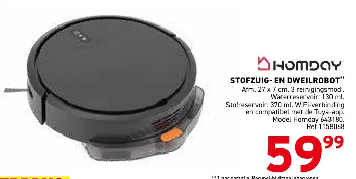 Promotie: Stofzuig- en dweilrobot
