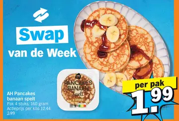 Aanbieding: AH Pancakes banaan spelt