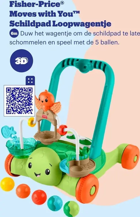 Promotie: Moves with You Schildpad Loopwagentje
