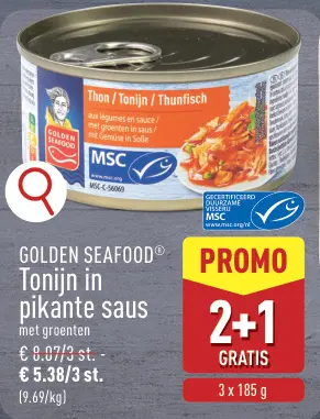 Promotie: Tonijn in pikante saus