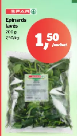 Offre: Epinards lavés