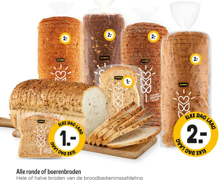 Aanbieding: Alle ronde of boerenbroden