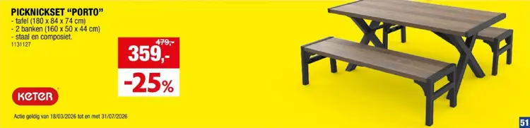 Promotie: Picknickset "porto"
