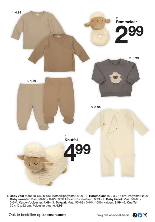 Aanbieding: Baby vest, Rammelaar, Baby sweater, Baby broek, Boxpak, Knuffel