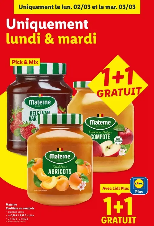 Offre: Confiture ou compote