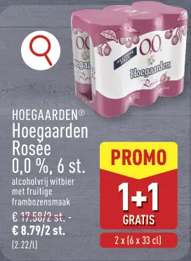 Promotie: Hoegaarden Rosée 0,0%, 6 st.