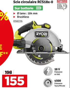 Offre: Scie circulaire RCS18x-0