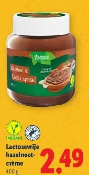 Aanbieding: Lactosevrije Hazelnootcrème