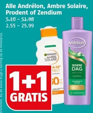 Aanbieding: Andrélon, Ambre Solaire, Prodent of Zendium