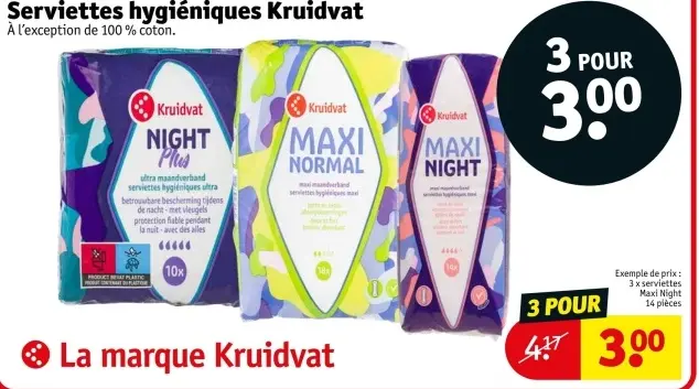 Offre: Serviettes hygiéniques