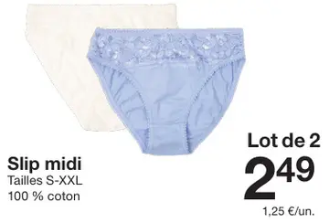 Offre: Slip midi