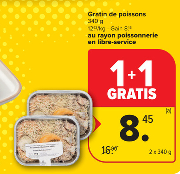 Offre: Gratin de poissons