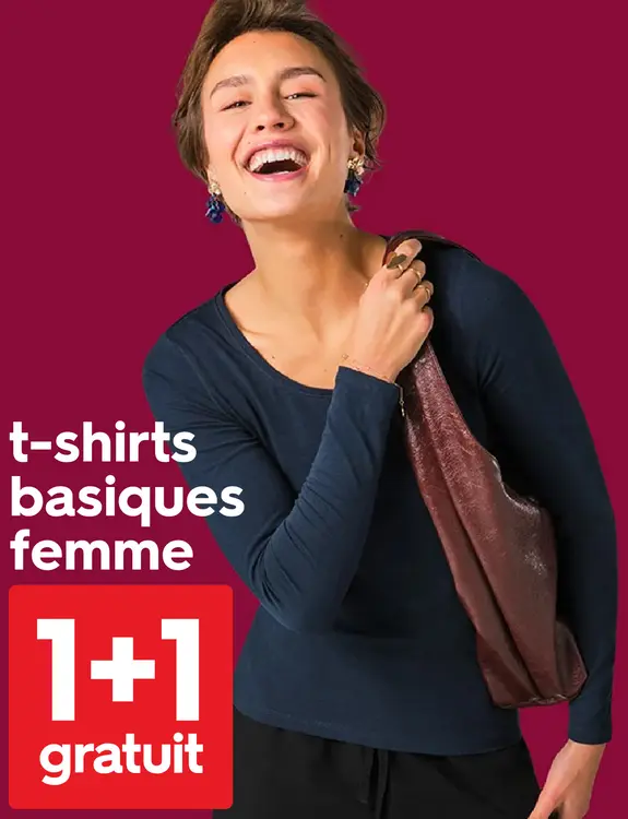 Offre: t-shirts basiques femme