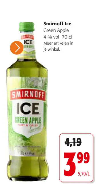 Promotie: Smirnoff Ice Green Apple