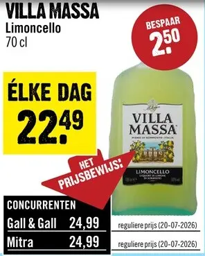 Aanbieding: Villa Massa Limoncello 70 cl
