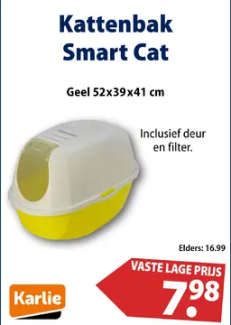 Aanbieding: Geel kattenbak