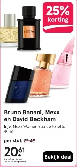 Aanbieding: Bruno Banani, Mexx en David Beckham