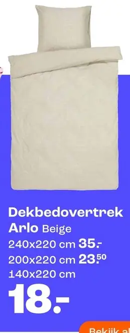 Aanbieding: Dekbedovertrek Arlo Beige