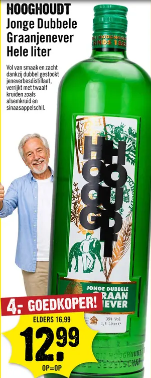 Aanbieding: Hooghoudt Jonge Dubbele Graanjenever 100 cl