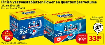 Aanbieding: Finish vaatwastabletten Power en Quantum jaarvolume