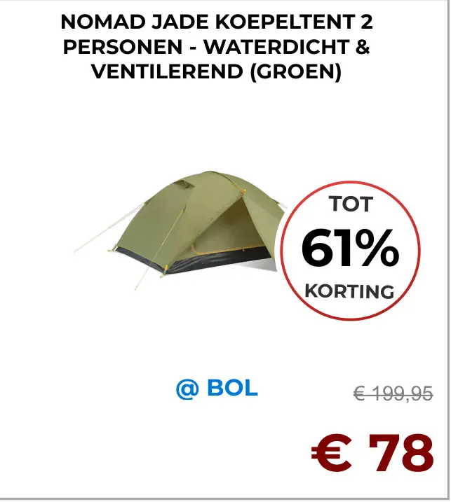 Aanbieding: Jade koepeltent