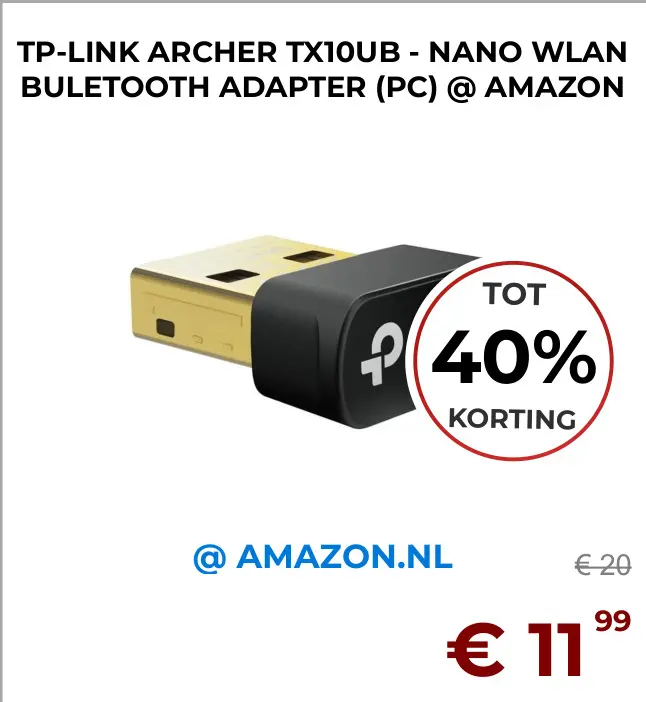 Aanbieding: Archer tx10ub - nano wlan buletooth adapter