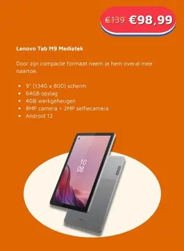 Aanbieding: Lenovo Tab M9 Mediatek