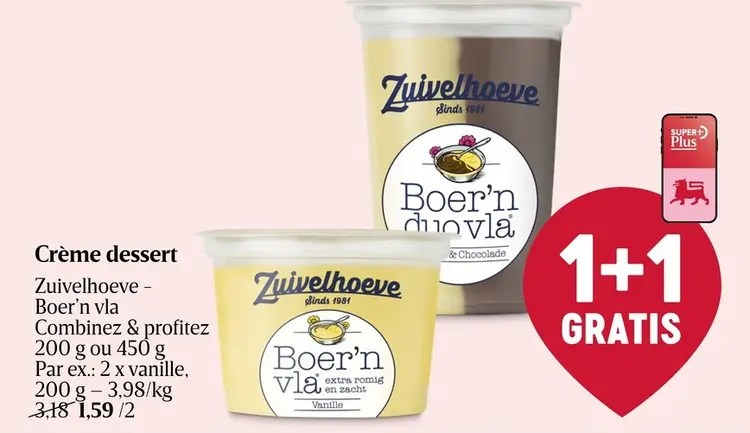 Offre: Crème dessert Boer'n vla