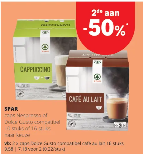 Promotie: caps Nespresso of Dolce Gusto compatibel