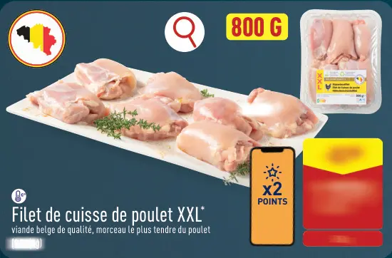 Offre: Filet de cuisse de poulet XXL