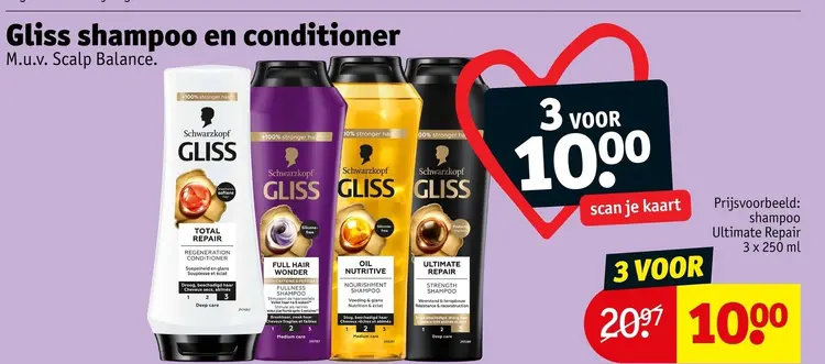 Aanbieding: Gliss shampoo en conditioner