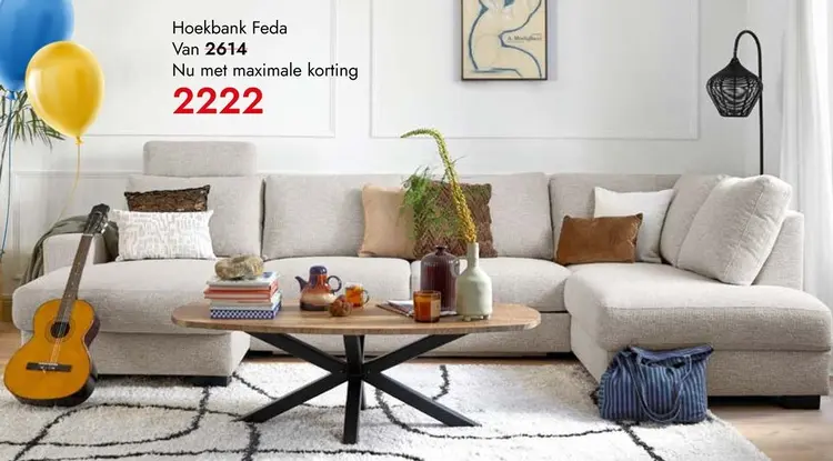 Aanbieding: Hoekbank Feda